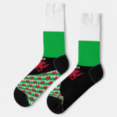 Wales, mode, Welshe vlag, patriottisch Sokken (Links)