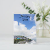 Wales New Quay Welsh Beach Kust Reizen Briefkaart (Staand voorkant)