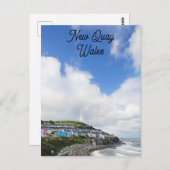 Wales New Quay Welsh Beach Kust Reizen Briefkaart (Voorkant / Achterkant)