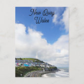 Wales New Quay Welsh Beach Kust Reizen Briefkaart (Voorkant)