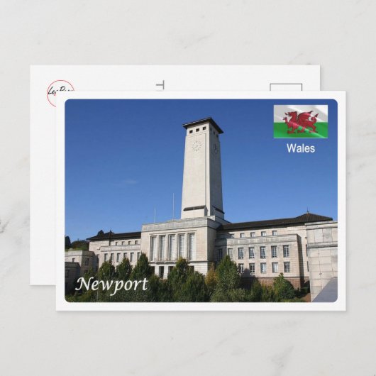 Wales - Newport - Briefkaart (Voorkant / Achterkant)