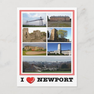 Wales - Newport - I Love - Briefkaart