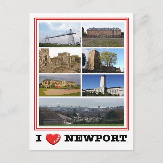 Wales - Newport - I Love - Briefkaart (Voorkant)