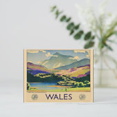 Wales, oud poster briefkaart (Staand voorkant)