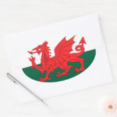 Wales Ovale Sticker (Envelop)