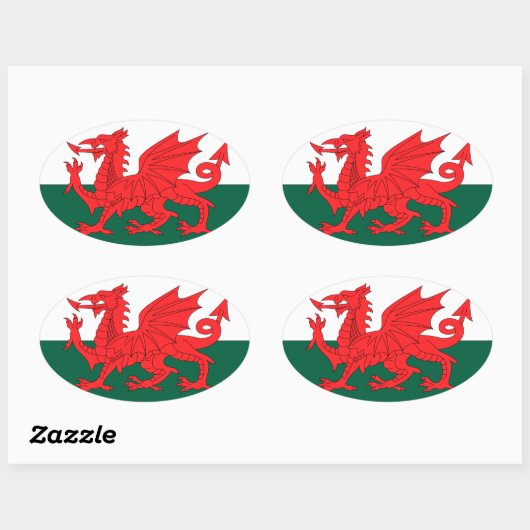 Wales Ovale Sticker (Vel)