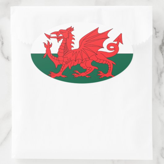 Wales Ovale Sticker (Tas)