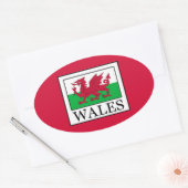 Wales Ovale Sticker (Envelop)