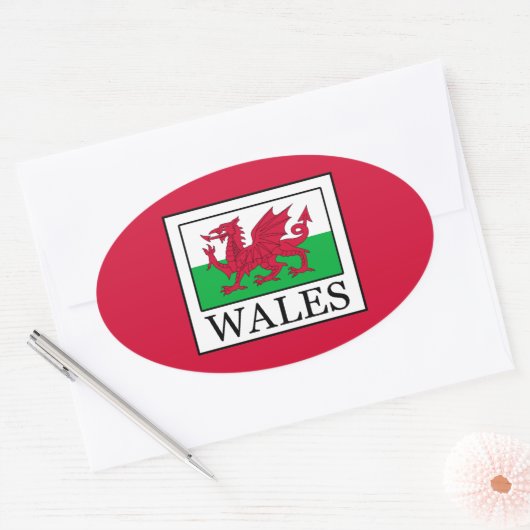 Wales Ovale Sticker (Envelop)