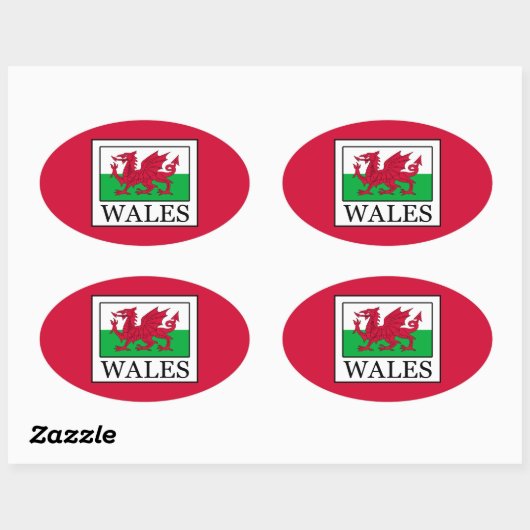 Wales Ovale Sticker (Vel)