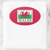 Wales Ovale Sticker (Tas)