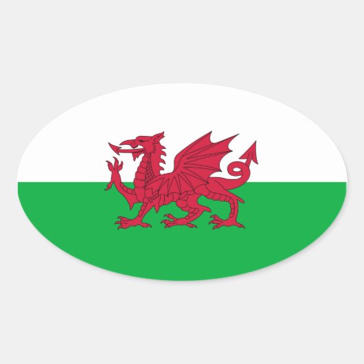 WALES OVALE STICKER (Voorkant)