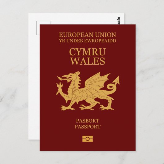 Wales passport briefkaart (Voorkant / Achterkant)