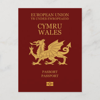 Wales passport briefkaart