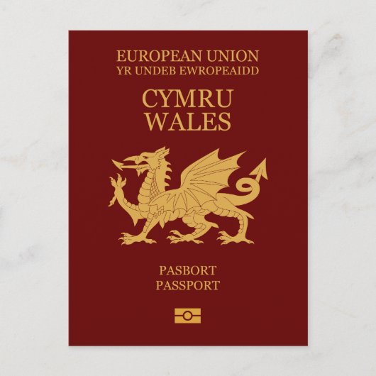Wales passport briefkaart (Voorkant)