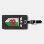 Wales Pennant met een lederen blik van hoge kwalit Bagagelabel (Voorkant horizontaal)