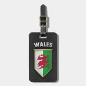 Wales Pennant met een lederen blik van hoge kwalit Bagagelabel (Voorkant verticaal)