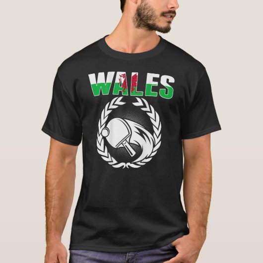 Wales Ping Pong Welsh Table Tennis Team Support T-shirt (Voorkant)