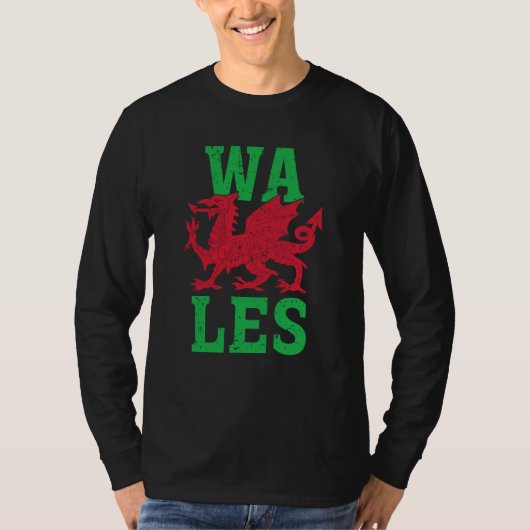 Wales Pride Home Country Welsh Flag T-shirt (Voorkant)