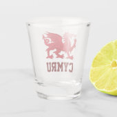 Wales Red Dragon (Y Ddraig Goch) Shot Glas (Achterkant)