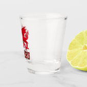 Wales Red Dragon (Y Ddraig Goch) Shot Glas (Rechts)
