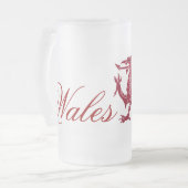 Wales Red Medieval Dragon Glass Beer Mok (Voorkant links)
