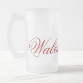 Wales Red Medieval Dragon Glass Beer Mok (Links)