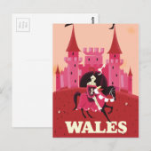 Wales-reisposter. Briefkaart (Voorkant / Achterkant)