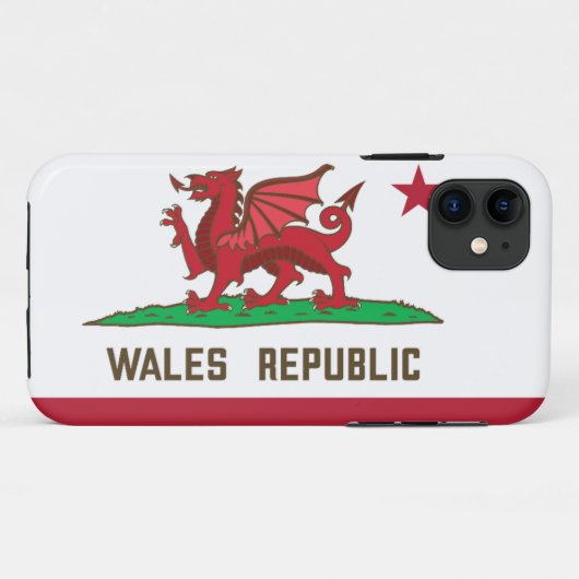 Wales Republic Dragon Flag Welsh Pride Case-Mate iPhone Case (Achterkant (horizontaal))