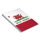 Wales Republic Dragon Flag Welsh Pride Notitieboek (Rechterzijde)