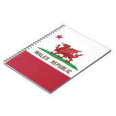 Wales Republic Dragon Flag Welsh Pride Notitieboek (Linkerzijde)