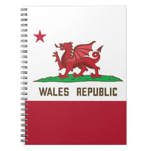 Wales Republic Dragon Flag Welsh Pride Notitieboek