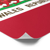 Wales Republic Dragon Flag Welsh Pride Poster (Hoek)