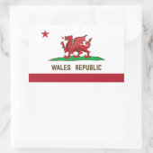 Wales Republic Dragon Flag Welsh Pride Rechthoekige Sticker (Tas)