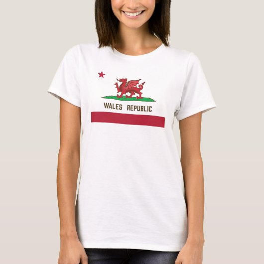 Wales Republic Dragon Flag Welsh Pride T-shirt (Voorkant)