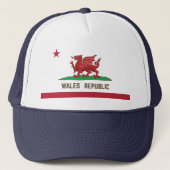 Wales Republic Dragon Flag Welsh Pride Trucker Pet (Voorkant)