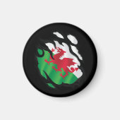Wales ripped vlag magneet (Voorkant)