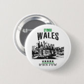 Wales Ronde Button 5,7 Cm (Voorkant /achterkant)