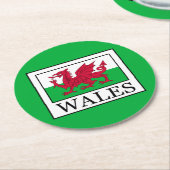 Wales Ronde Kartonnen Onderzetter (Gebogen)