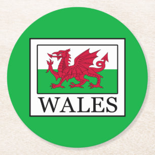 Wales Ronde Kartonnen Onderzetter
