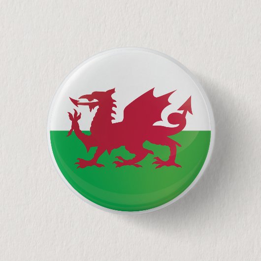 Wales Round Icon Flag Ronde Button 3,2 Cm (Voorkant)