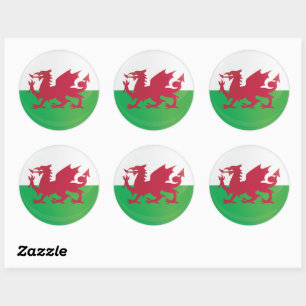Wales Round Icon Flag Ronde Sticker