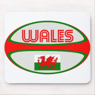 Wales Rugby Ball Muismat