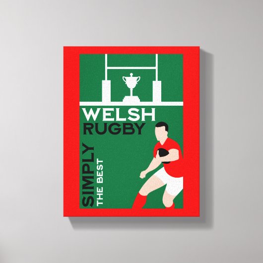 Wales Rugby Fan Art Canvas Afdruk (Voorkant)
