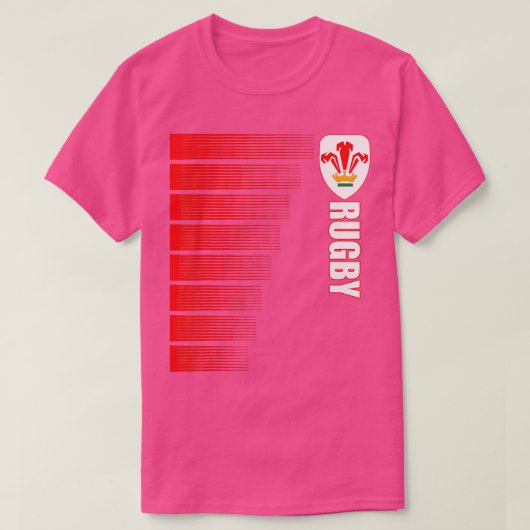 Wales Rugby Jersey Welsh Rugby 2 Sided T-shirt (Design voorkant)