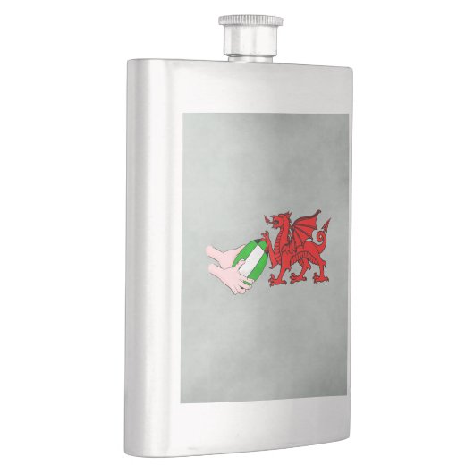 Wales Rugby Team Dragon met Rugby Ball Flacon (Rechts)