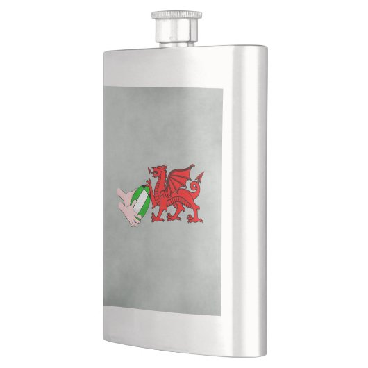 Wales Rugby Team Dragon met Rugby Ball Flacon (Links)