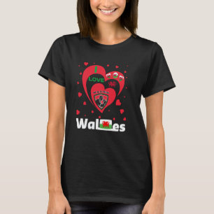 Wales Rugby Welshe Rode Draak Kleurrijk Hart Ontwe T-shirt