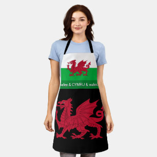Wales schort, Welsh Flag, Cymru / Chefs keuken Schort