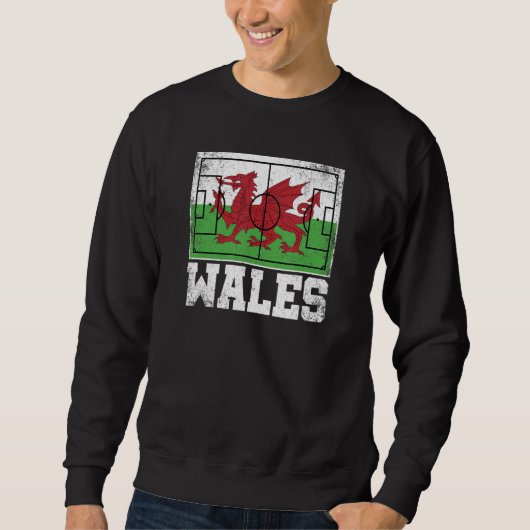 Wales Soccer Field Country Flag Welsh Pride 1 Trui (Voorkant)